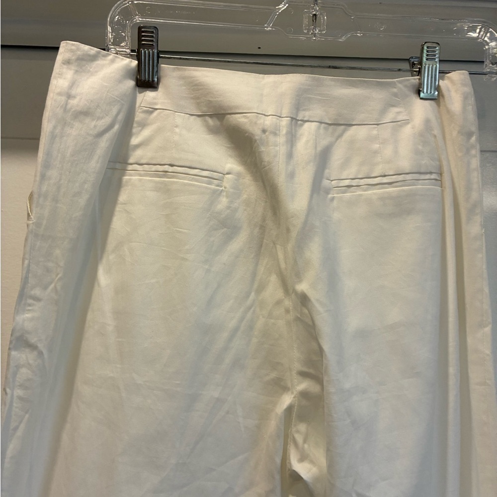 Rebecca Minkoff Cream Ankle Cropped pants NWT size 2 - Picture 4 of 5